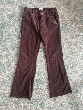 OshKosh B'gosh Brown Corduroy Kids Pants with Heart Accent
